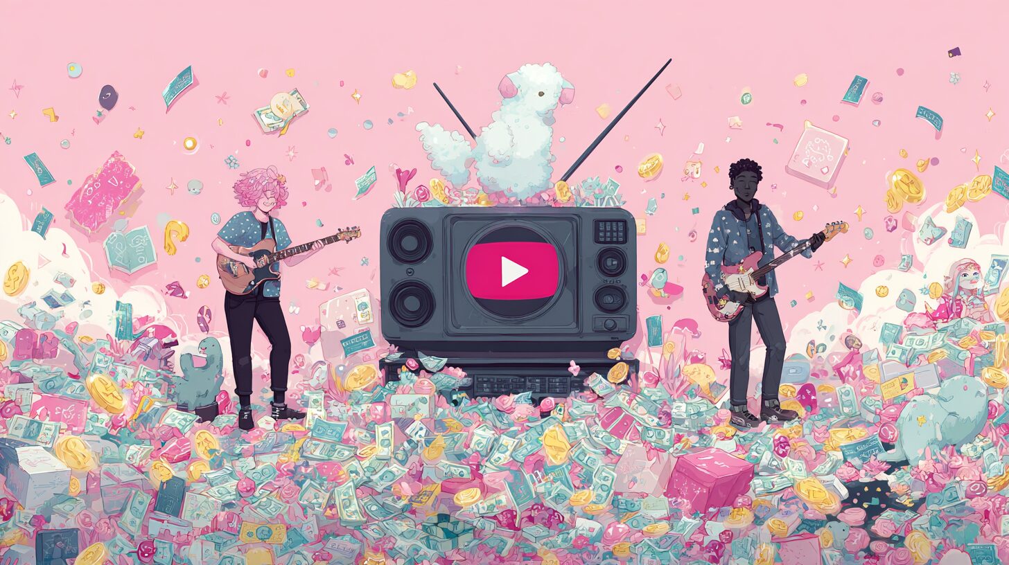 Popular illustrations,Youtubers, background music, and money
