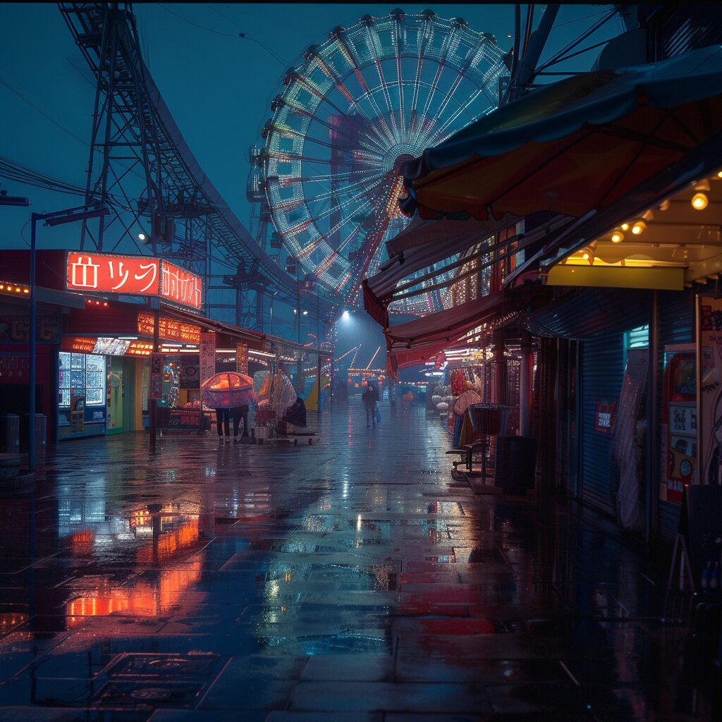 雨上がりの夜に似合うLo-Fi Hip Hop「Lofi After the Rain」｜幻想的な遊園地の雰囲気を描くフリー音源