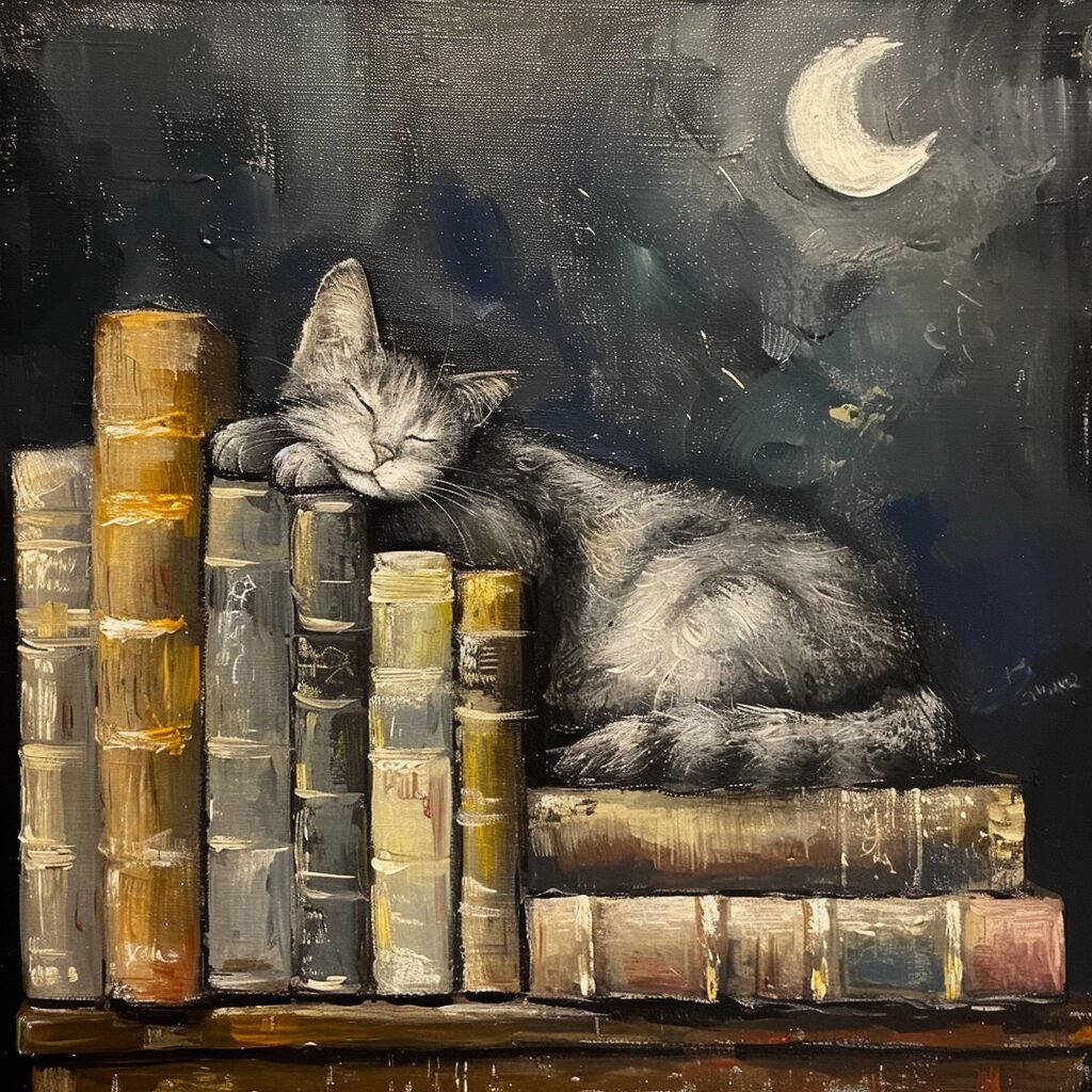 猫と本と静かな夜｜読書にもぴったりな静かで癒されるローファイBGM