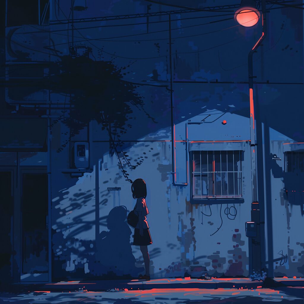 夜の街角に寄り添うLofi「Lofi Streetlight Shadows」｜静かでメランコリックなLofi Hip Hop