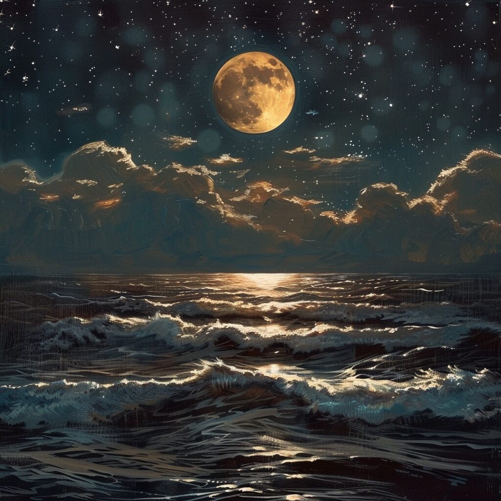 月光の浜辺で｜波音と月明かりに癒される幻想的ヒーリングBGM
